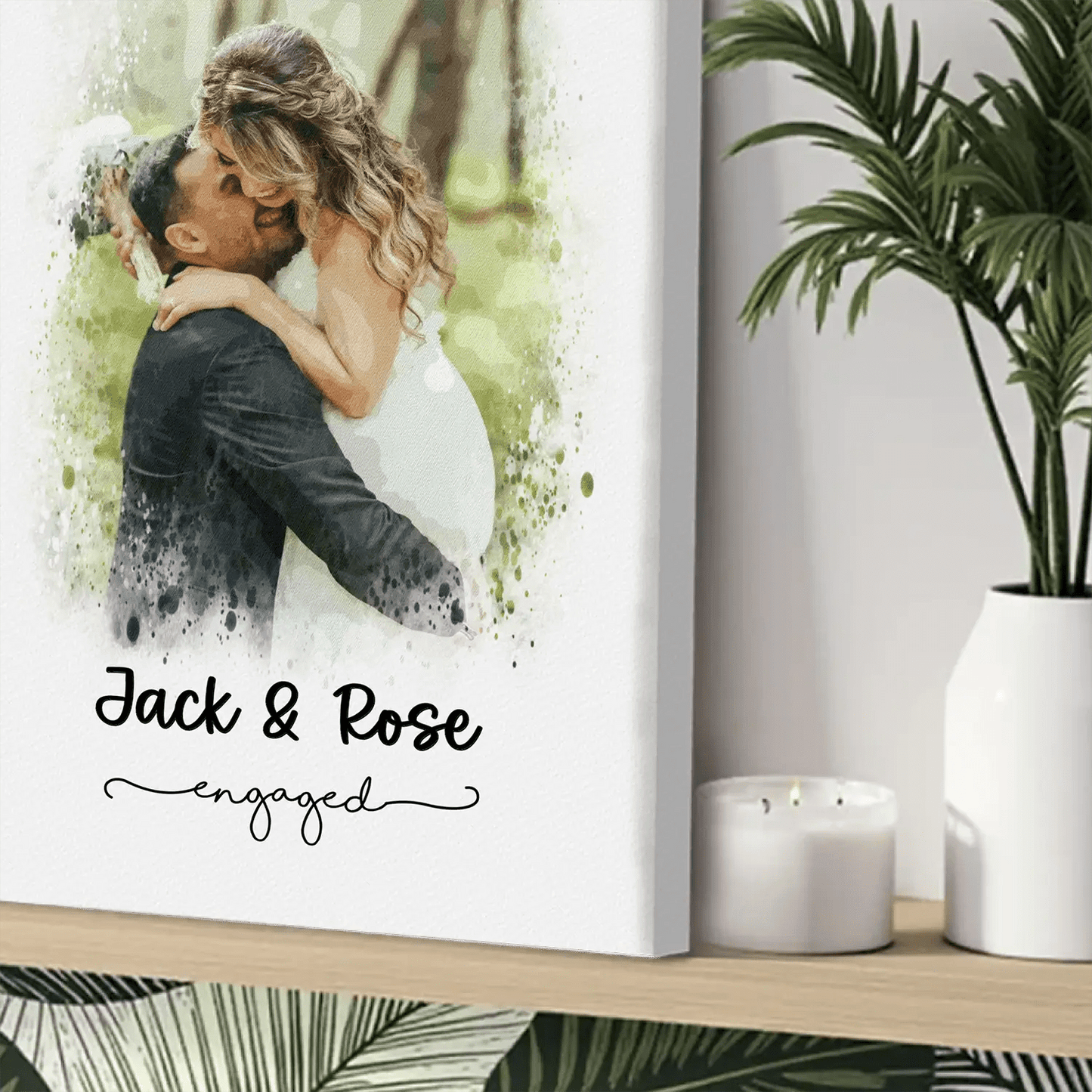 Καμβάς εφέ Νερομπογιές 35×50 cm - canvasframe