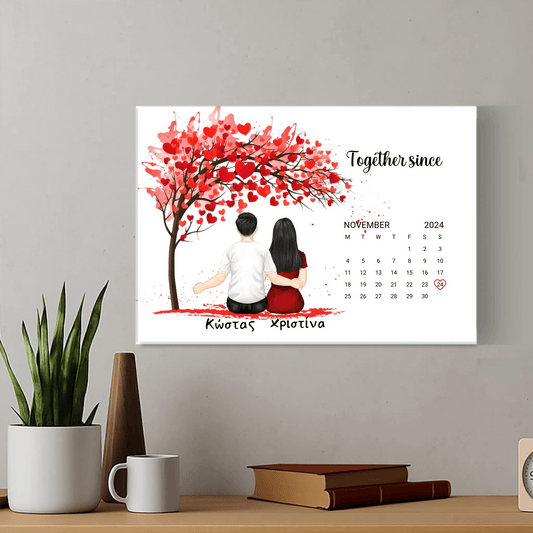 Καμβάς Heart Tree για Ζευγάρια – Together Since - canvasframe