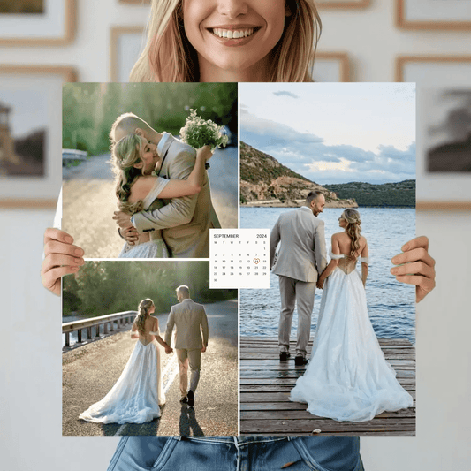 Καμβάς Κολλάζ με 3 Φωτογραφίες & ημερολόγιο - canvasframe