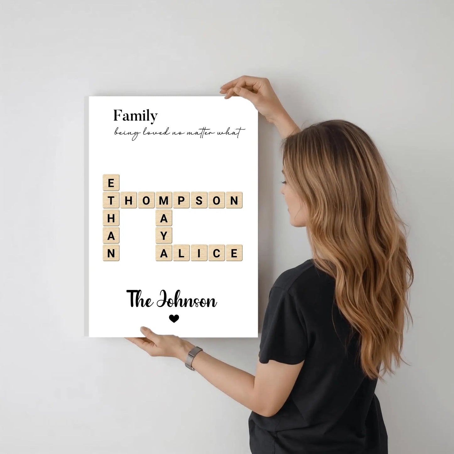 Καμβάς Scrabble Family Names – Εξατομικευμένος Καμβάς με Ονόματα Οικογένειας - canvasframe
