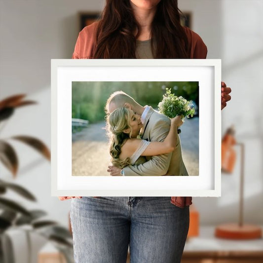 Κορνίζα με Πασπαρτού & Άθραυστο Τζάμι 40x50 cm – Σε Μαύρο, Λευκό ή Ξύλινο Χρώμα - canvasframe