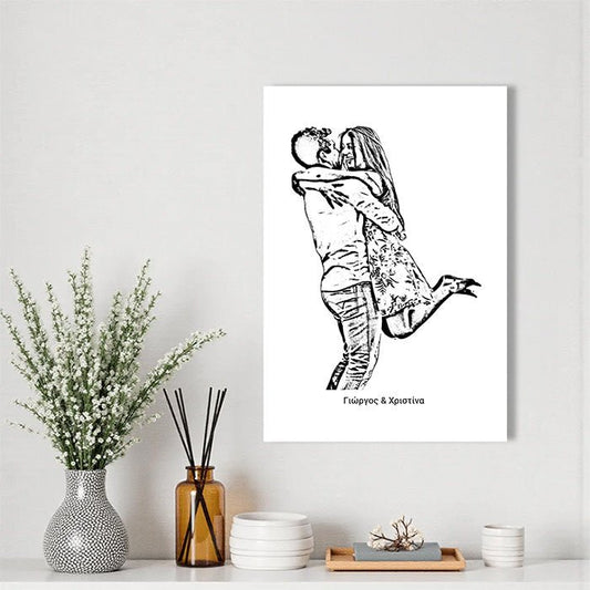 Προσωποποιημένος Καμβάς – Σκίτσο Μολυβιού από Φωτογραφία - canvasframe