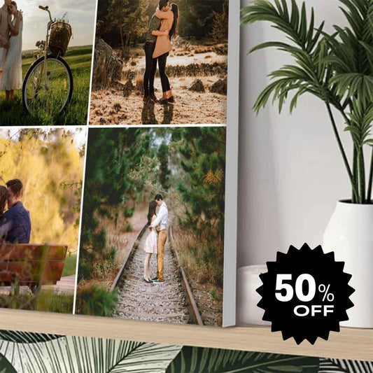 [-50%] Κολλάζ τετράγωνο σε καμβά