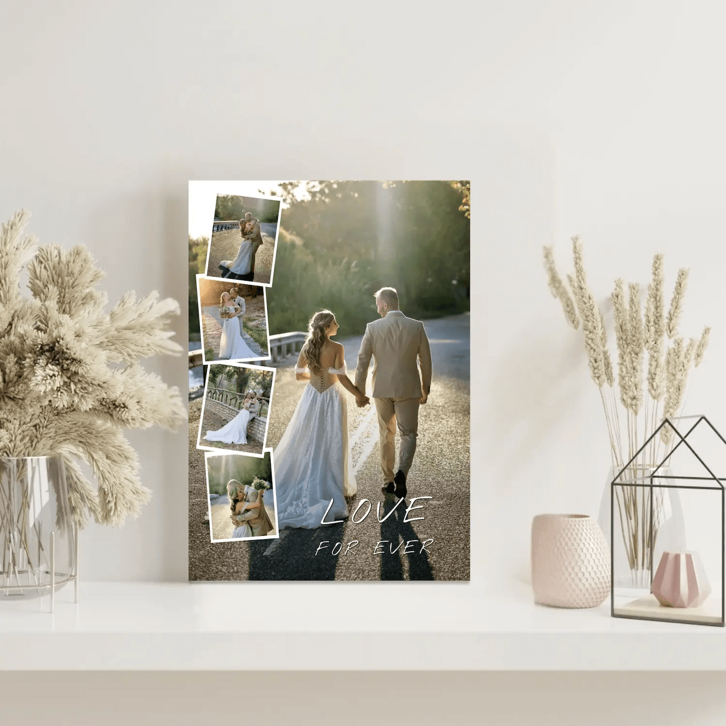 Καμβάς Κολλάζ 35×50 cm με 5 Φωτογραφίες & Κείμενο - canvasframe