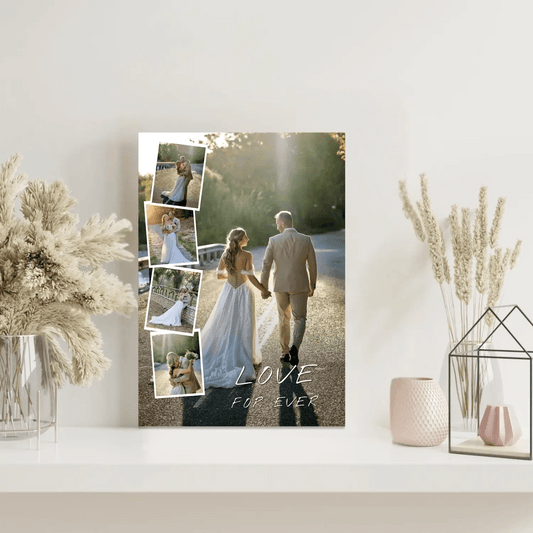 Καμβάς Κολλάζ 35×50 cm με 5 Φωτογραφίες & Κείμενο - canvasframe