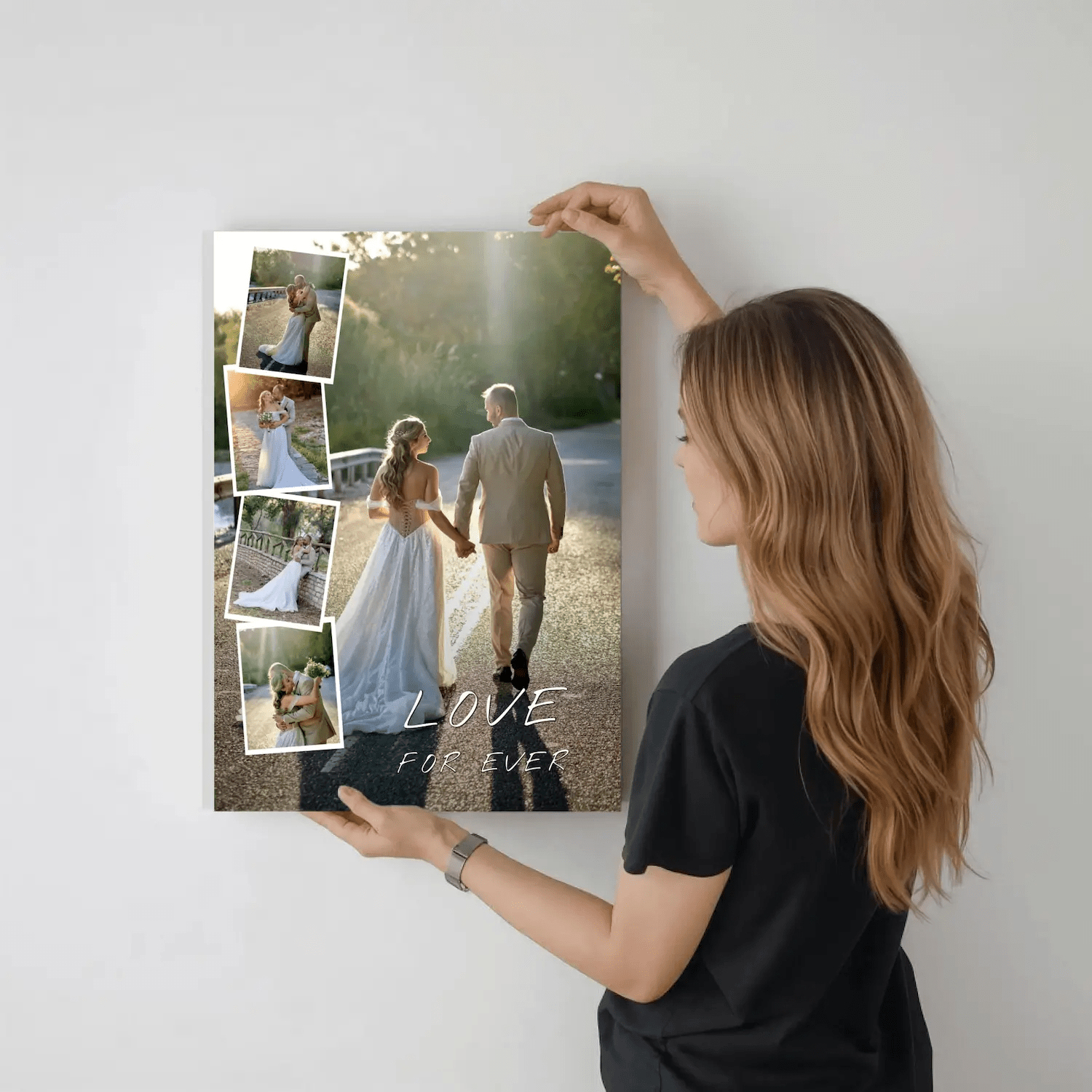 Καμβάς Κολλάζ 35×50 cm με 5 Φωτογραφίες & Κείμενο - canvasframe