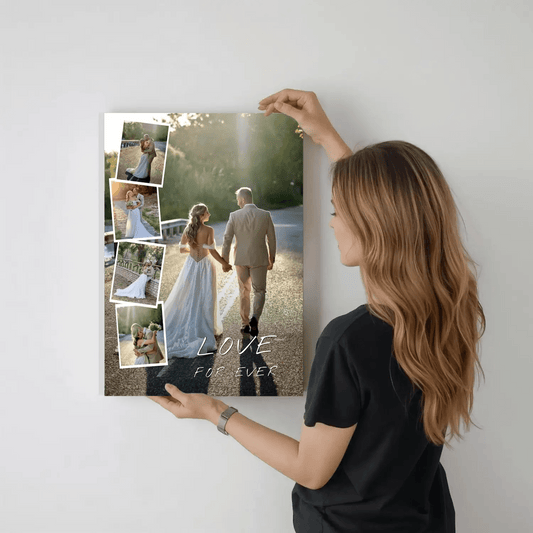 Καμβάς Κολλάζ 35×50 cm με 5 Φωτογραφίες & Κείμενο - canvasframe