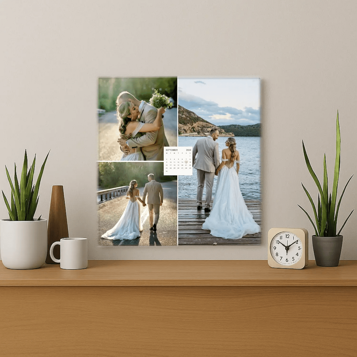 Καμβάς Κολλάζ με 3 Φωτογραφίες & ημερολόγιο - canvasframe