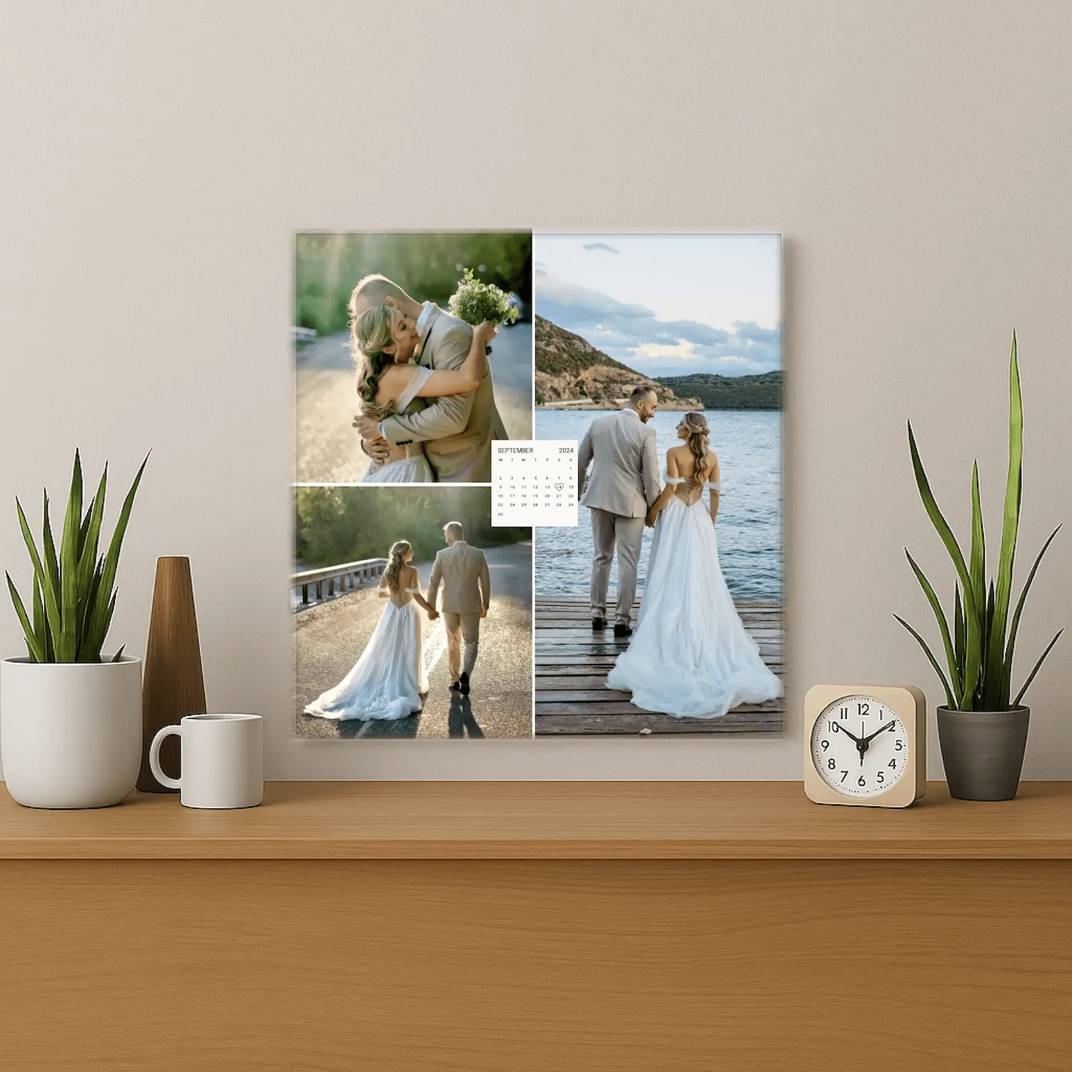 Καμβάς Κολλάζ με 3 Φωτογραφίες & ημερολόγιο - canvasframe