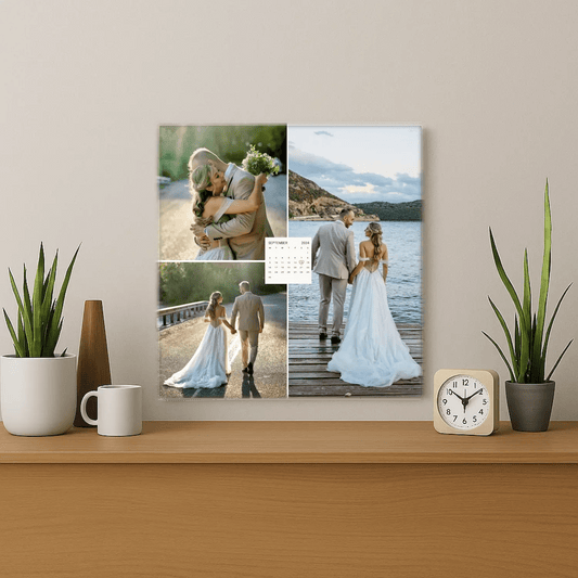 Καμβάς Κολλάζ με 3 Φωτογραφίες & ημερολόγιο - canvasframe