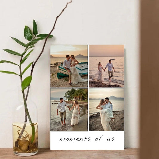 Καμβάς Κολλάζ με 4 Φωτογραφίες & κείμενο - canvasframe