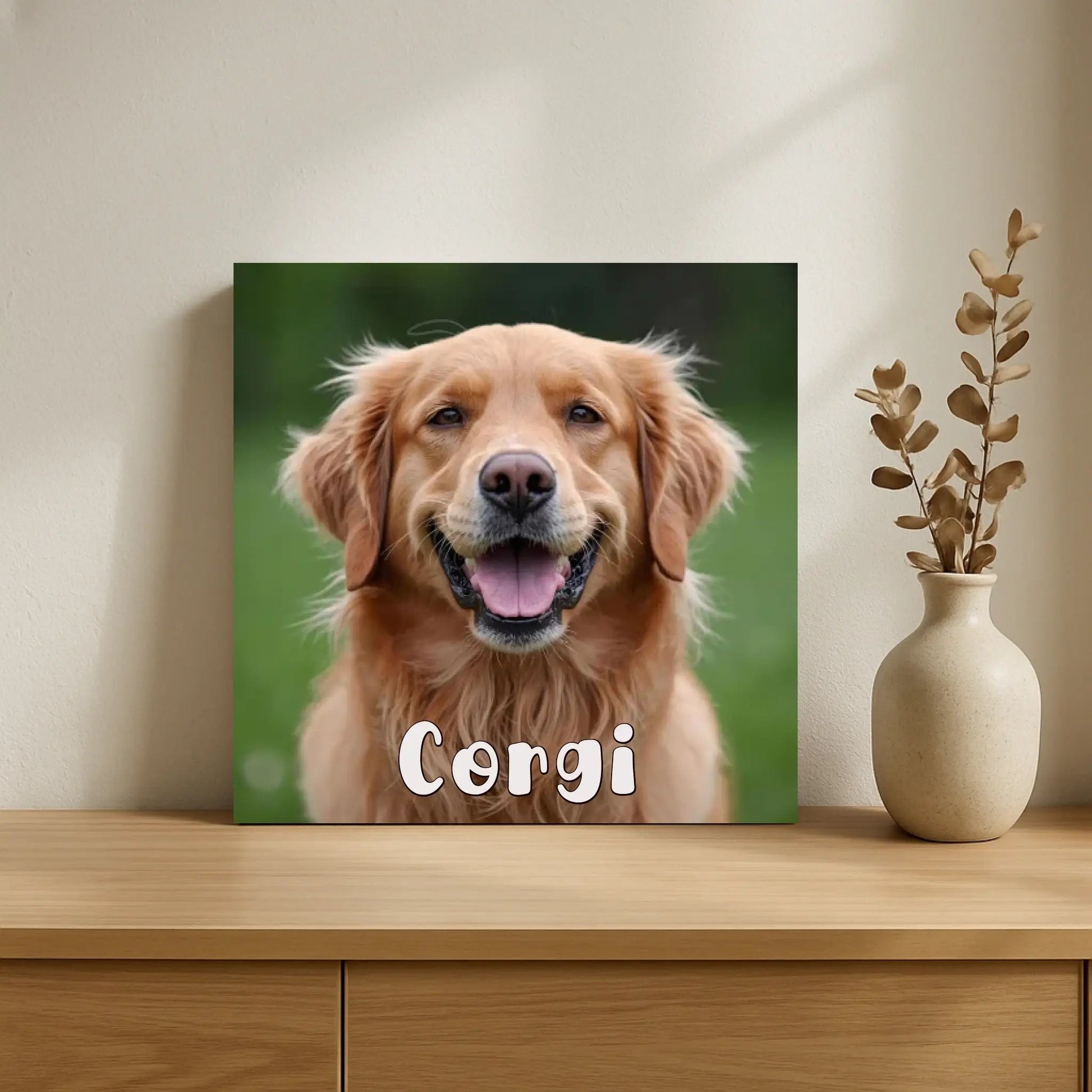 Καμβάς τετραγωνος με κατοικίδιο και όνομα - canvasframe