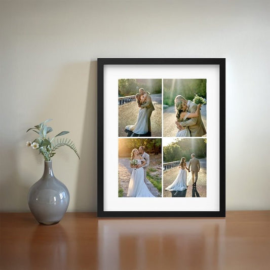 Κορνίζα Κολλάζ 4 Φωτογραφιών 40x50 cm – Με Πασπαρτού & Άθραυστο Τζάμι - canvasframe