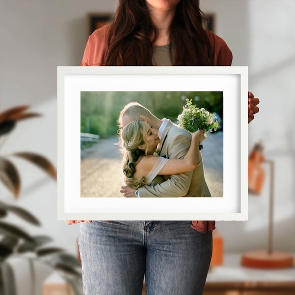 Κορνίζα με Πασπαρτού & Άθραυστο Τζάμι 40x50 cm – Σε Μαύρο, Λευκό ή Ξύλινο Χρώμα - canvasframe