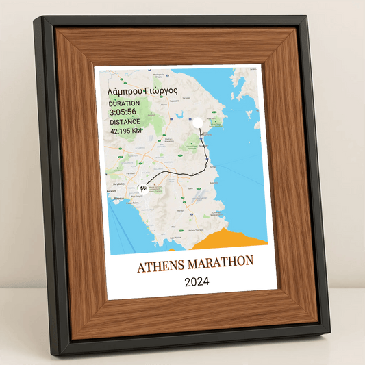 Κορνίζα Προσωποποιημένη με Χάρτη Αθλητικής δραστηριότητας - GPX/Strava - canvasframe