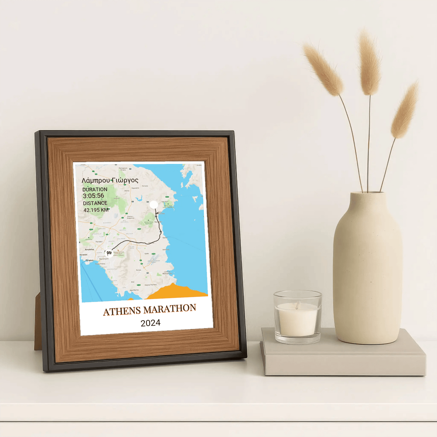 Κορνίζα Προσωποποιημένη με Χάρτη Αθλητικής δραστηριότητας - GPX/Strava - canvasframe