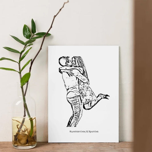 Προσωποποιημένος Καμβάς – Σκίτσο Μολυβιού από Φωτογραφία - canvasframe